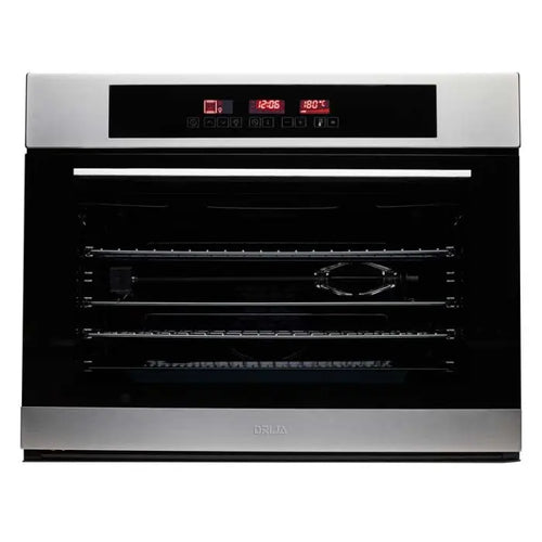 DRIJA | HORNO ELÉCT | 76CM | CAP 78 LITROS | ACERO 304 | 9 M TODOS DE CAL | MANILLA DE ALUMINIO | PUERTA TIPLE VIDRIO DE CRISTAL ESPEJO | 5 P | Plata