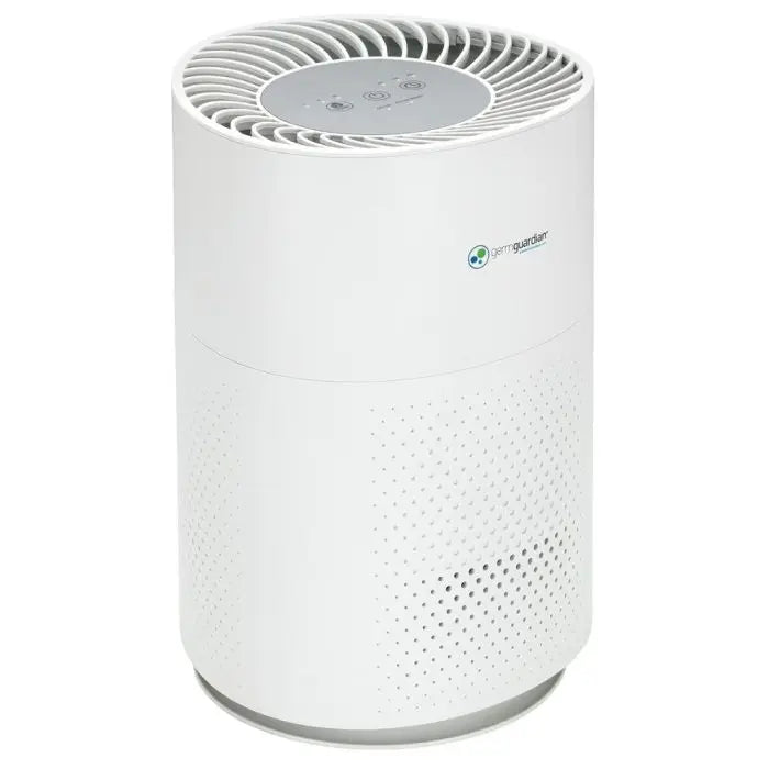 Purificador de aire de torre 22" 4-en-1 | GermGuardian AC4825E | con filtro HEPA y esterilizador de luz UV-C, gris