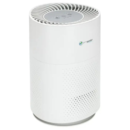 Purificador de aire de torre 22" 4-en-1 | GermGuardian AC4825E | con filtro HEPA y esterilizador de luz UV-C, gris