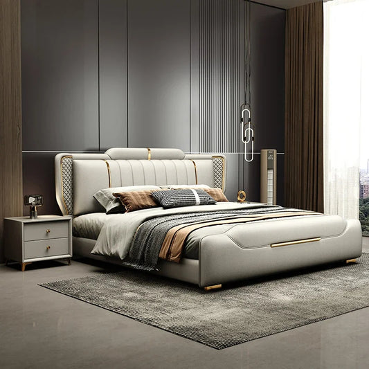 Leather bed